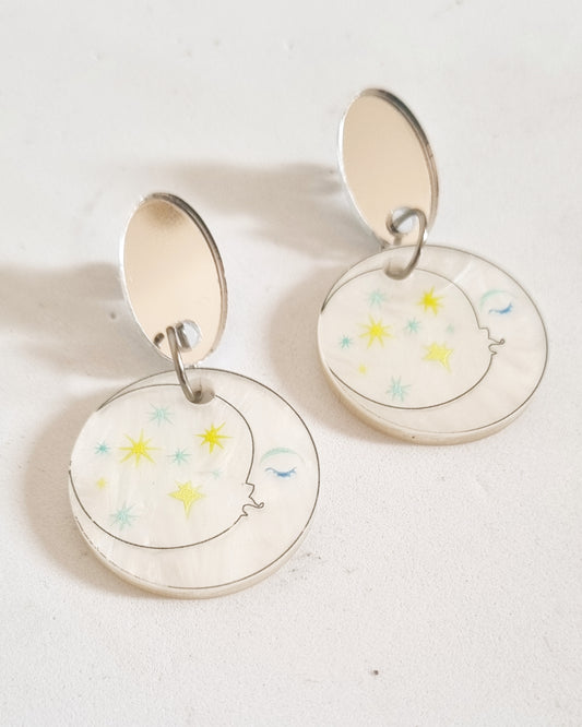Pendientes lunas soñando