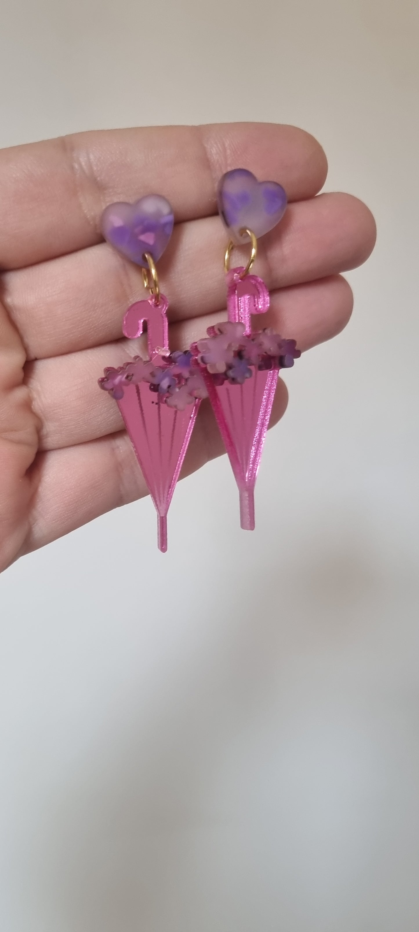 Pendientes paraguas flowers
