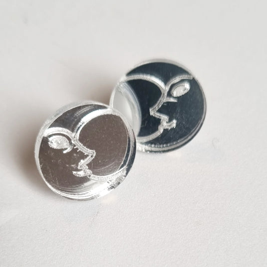 Pendientes lunas espejo