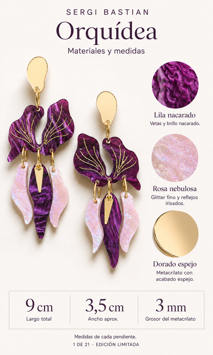 Orquídea · Lila nacarado y rosa nebulosa