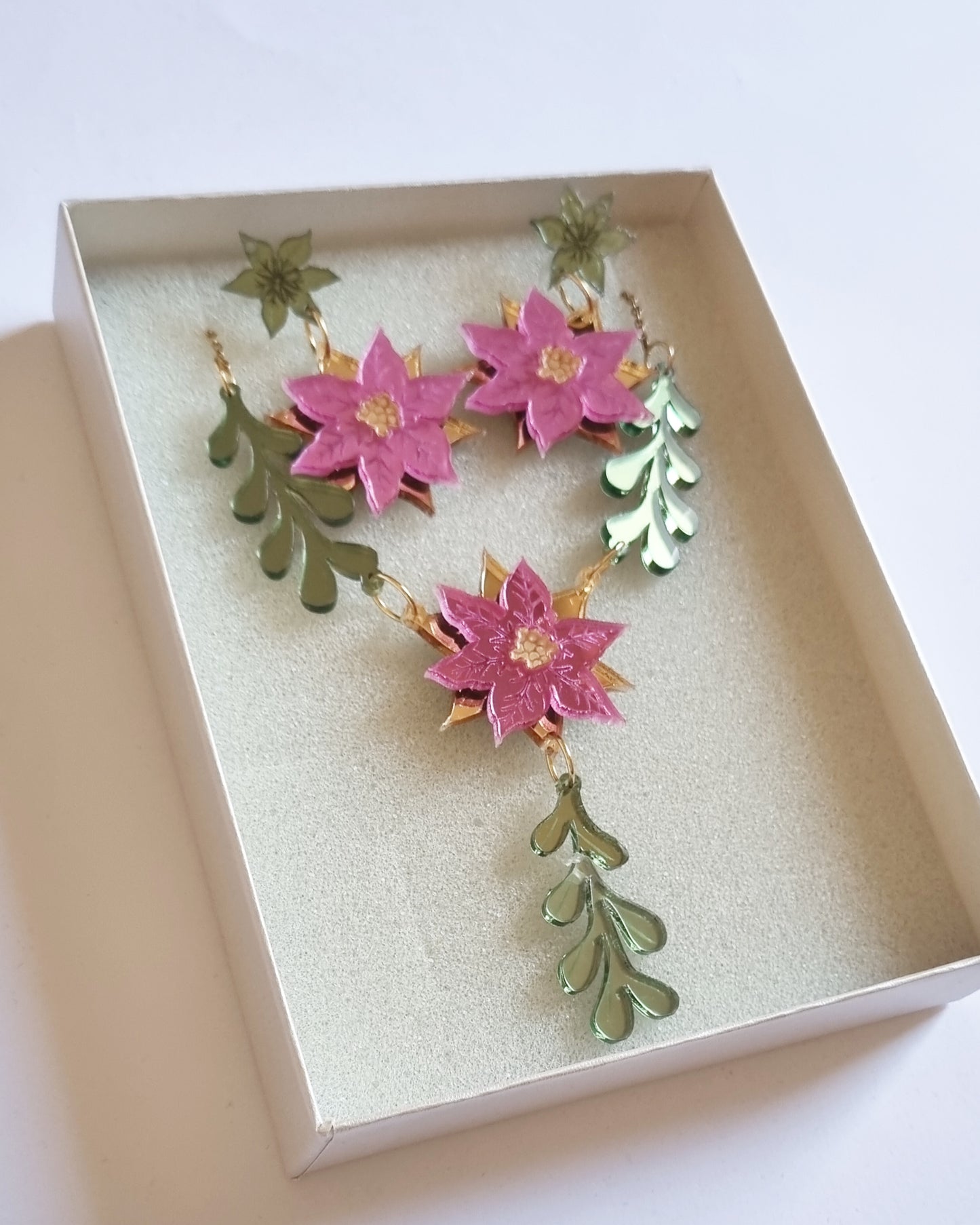 Conjunto flor de navidad
