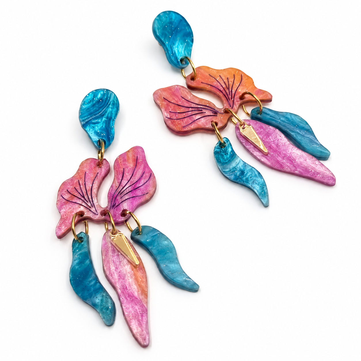 Pendientes Orquídea Galaxy — 1 de 21