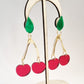 Pendientes cerezas glam dobles