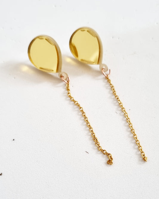 Pendientes globos dorados