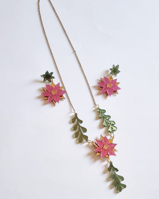 Conjunto flor de navidad