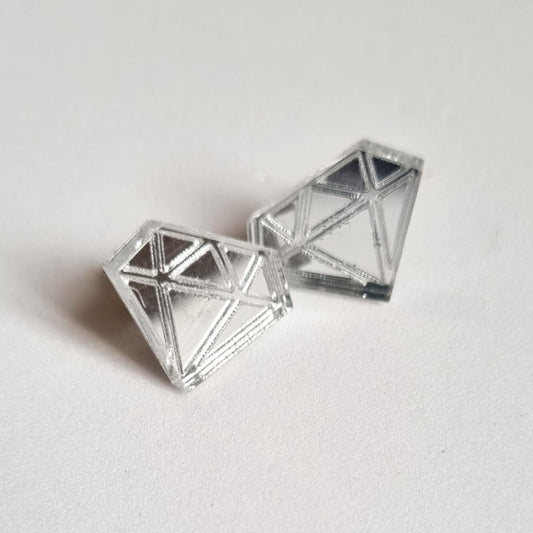 Pendientes diamantes espejo