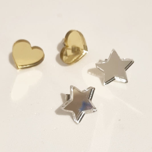 Pack estrellas/corazones dorado, plata