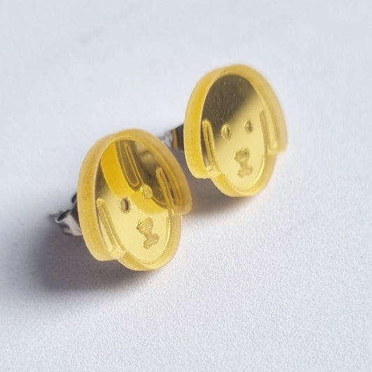 Pendientes mini perritos espejo