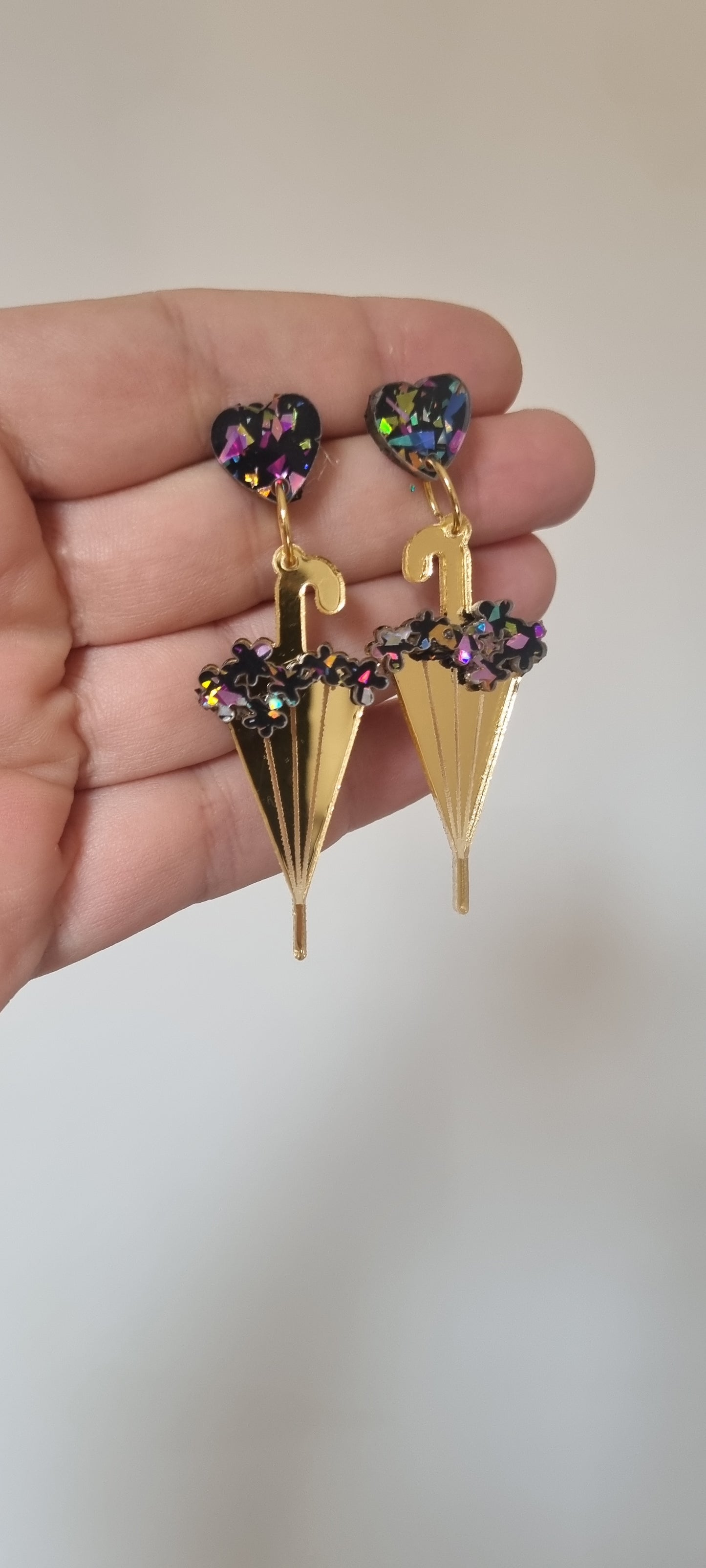 Pendientes paraguas flowers