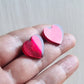 Máxi corazones pendientes 2cm alto