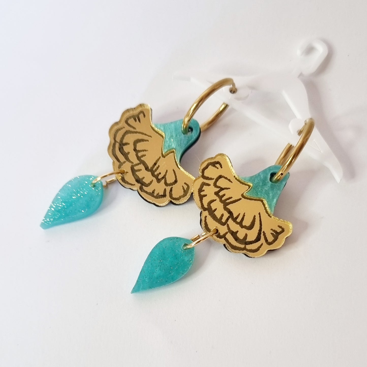 Pendientes rosas alegría